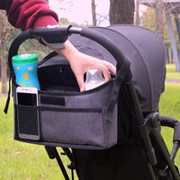 Sac organisateur mural Exbag pour poussette bébé avec porte-gobelets Sac de téléphone détachable Accessoires pour poussette