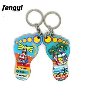 Porte-clés en MDF en forme de pied double face, <span class=keywords><strong>pas</strong></span> <span class=keywords><strong>cher</strong></span>, en gros, souvenir de Punta Cana, République dominicaine - Product Image 6