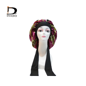 <span class=keywords><strong>Bonnet</strong></span> de nuit en satin de soie réglable avec lien et écharpe, logo personnalisé, faible MOQ - Product Image 5