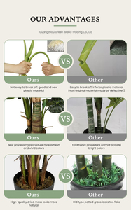 Hojas <span class=keywords><strong>de</strong></span> Palma Tropical y Monstera Artificiales <span class=keywords><strong>de</strong></span> Alta Calidad en Poliuretano, Aspecto Realista para Decoración del Hogar, Hoteles y Bodas - Product Image 5