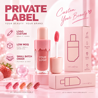 Gloss à lèvres RTS 4ml effet crème glacée, haute brillance, scintillant, hydratant, 20 couleurs, faible MOQ 3 pièces, vente en gros, logo personnalisé