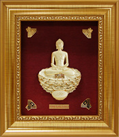 Vente en gros usine Cadre photo 3D pour peinture, Artisanat et Art religieux indien avec feuille d'or véritable 99,9% et feuille d'or 24K