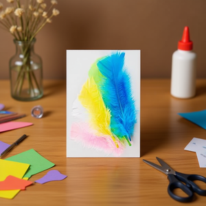 ขนนกสีฟ้า ILAN Pluma ขนาด 14 ซม. 6 ชิ้น สำหรับงานประดิษฐ์ตกแต่ง - Product Image 3