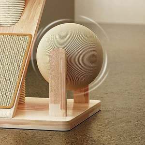 Kinghon Arbre à chat avec boule en sisal, griffoir et jouet, en sisal durable pour chats d'intérieur et plaisir du ronronnement - Product Image 2