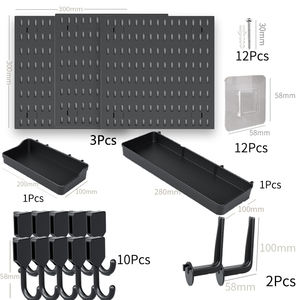 <span class=keywords><strong>Solution</strong></span> de rangement simple, panneau perforé polyvalent pour présentation DIY, arrangement élégant pour service à thé, parfait pour l'entrée de la maison, le salon - Product Image 5
