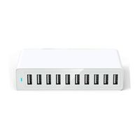 Anker OEM 10-USB Schnell ladegerät Desktop 5V 12A Smartphones Ladestation block, 60W USB-Ladegerät mit mehreren Anschlüssen UK mit UKCA