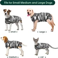 Combinaison de récupération post-opératoire professionnelle en coton à motif de dessin animé pour chiens et chats, toutes saisons