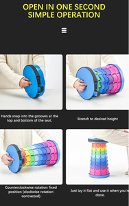 Bán Buôn Giá Rẻ Tùy Chỉnh 2025 Phong Cách Mới Ultralight Kính Thiên Văn OEM Nhỏ Vòng Nhựa Gấp Di Động Phân Cho Cắm Trại Với Túi - Product Image 4