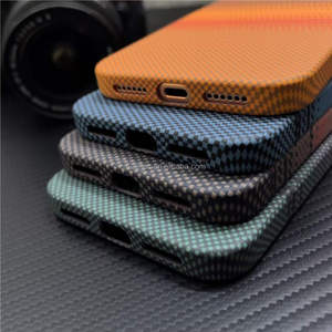 Магнитный Чехол для мобильного телефона с кожаным покрытием из арамидного волокна - Product Image 5