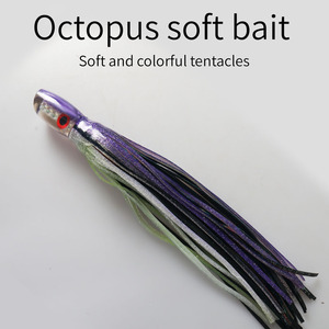 Señuelo de resina con forma de pulpo y calamar, de dos colores, para pesca en el mar, señuelos de fondo, pesca de arrastre en agua salada y pesca embarcada. - Product Image 2