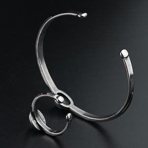 ชุดเครื่องประดับสไตล์วินเทจยุโรปอเมริกันตะวันตก กำไลข้อมือและแหวนสแตนเลสชุบทองประดับเทอร์ควอยซ์และมุก ดีไซน์ไม่ซ้ำใคร - Product Image 6