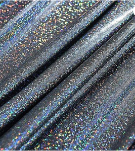2025No最小起订量神秘闪光全息反射金属箔弹性尼龙氨纶面料泳装滑冰舞服面料 - Product Image 6