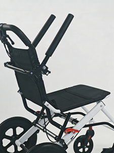 Fauteuil roulant pliable de voyage en acier carbone ultraléger |   Fauteuil roulant d'avion portable antichoc - Product Image 5