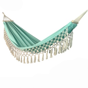 Hamaca Individual para Exteriores, Resistente, Anti-vuelco, Personalizable, Engrosada, con Borlas, para Camping y Senderismo - Product Image 4