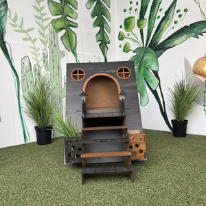 Moderno Bungalow Dúplex de Dos Pisos de Lujo para Interiores, Diseño de Casa de Conejos de Madera, Decoración para el Hogar, Muebles de Castillo para Conejos - Product Image 3
