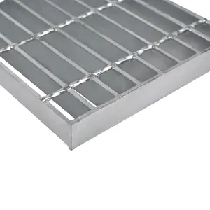 Tampas de drenagem simples galvanizadas, de aço, plataforma de grelha, piso, caminhada, metal