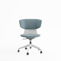 Chaises de salle à manger pivotantes modernes KOHO, chaises inclinables contemporaines en tissu et acier pour la maison