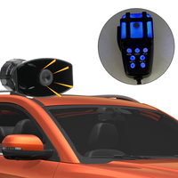 12V 100W 7-Ton Blaue Blinkende Auto-Lautsprecher Elektronische Sirene Laute Auto-Warnung Motorradalarm Feuerwehrsirenen-Hupe mit Licht