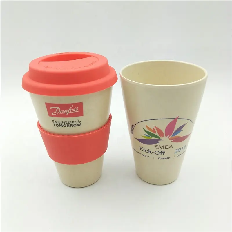 特別なデザイン環境にやさしい有機もみ殻竹繊維コーヒーカップ