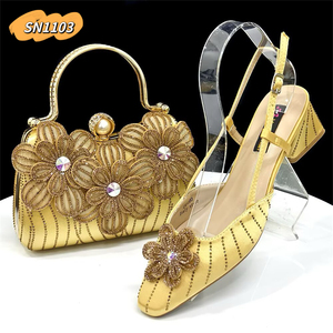 Inmyshop 2025 Set di Scarpe e Borse Nigeriane per Matrimonio Design Italiano Alta Qualità Belle Scarpe Abbinate a Borsa Coordinata - Product Image 4