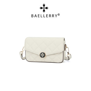 Bolso Bandolera para Mujer Baellerry, Color Blanco Hueso, Acolchado, con Cierre Magnético, Horizontal, Cuadrado, para Uso Diario - Product Image 1