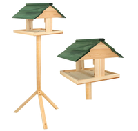 Plate-forme de jardin Table d'abri Trépied robuste Plate-forme spacieuse Oiseaux Maison d'oiseaux en bois Station d'alimentation Mangeoire à oiseaux en bois