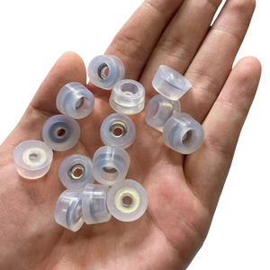 Ujung kaki furnitur transparan antiselip, kaki sekrup kaki karet silikon Pvc tahan aus tahan lembab untuk furnitur - Product Image 1