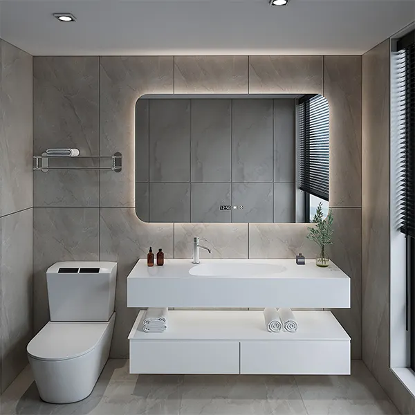 Meubles de salle de bain hôtel restaurant lavabo pour bébé en pierre de marbre blanc mat vente en gros