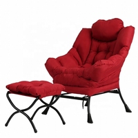 Prix fascinant Nouveau type de fauteuil de salon rouge en polyester Chaise de canapé de loisirs