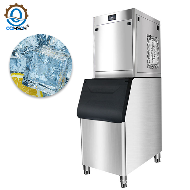 QDMECH Large Capacity Fast Cooling Commercial Ice Machine Energy Saving Automatic Cube Ice Maker for Cold Drink Shop