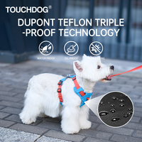 Harnais pour chien Touchdog, durable, réglable, léger, imperméable, en polyester, rembourré 3D respirant, anti-traction, gilet réfléchissant pour animaux de compagnie