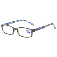 Pc matériel carré cadre bleu lumière bloquant presbytie unisexe lunettes correctrices lunettes de lecture