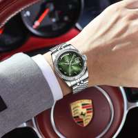 Montres pour hommes Poedagar 845, design classique, cadran arabe, bracelet en acier inoxydable, étanche, montre-bracelet à quartz de luxe