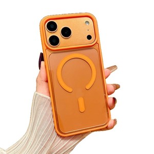<span class=keywords><strong>Coque</strong></span> magnétique transparente en TPE couleur titane <span class=keywords><strong>originale</strong></span> effet peau de macaron pour <span class=keywords><strong>iPhone</strong></span> 17 Pro Max - Product Image 1