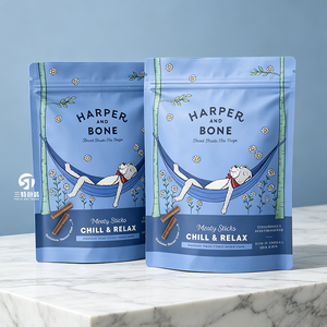 Bolsas personalizadas impresas para snacks de mascotas, tipo stand-up con cierre, a prueba de humedad, de papel de aluminio, para envasado de comida para perros, MOQ bajo. - Product Image 6