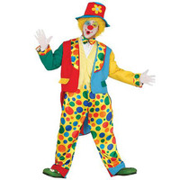Costumes de clown professionnels à pois pour hommes, déguisements, veste, gilet, pantalon, chapeau et cravate, grande taille, Noël, 2019