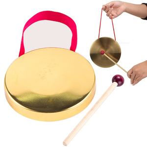 <span class=keywords><strong>Instrument</strong></span> de <span class=keywords><strong>percussion</strong></span> Gong en <span class=keywords><strong>cuivre</strong></span> de 4 pouces Gong à main-Tambour-Petit tambour <span class=keywords><strong>Instrument</strong></span> de <span class=keywords><strong>percussion</strong></span>-Percussionniste-Gongs et tambours - Product Image 2