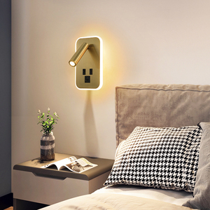 Tối giản khách sạn cạnh giường ngủ Đèn đọc sách backlit Led tường ánh sáng Type-C Type-A USB sạc chuyển đổi phòng ngủ Đèn tường - Product Image 6