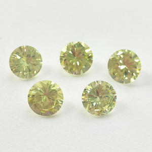 หินเซอร์โคเนีย 3A สีเขียวแอปเปิ้ล รูปทรงกลม หิน CZ แบบหลวม อัญมณีสังเคราะห์สำหรับทำเครื่องประดับ - Product Image 5