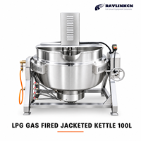 Sous-Traitance Marmite à Double Enveloppe 100L Acier Inoxydable 304 Agitateur Racleur Sans Zones Mortes pour Sauces Réchauffage