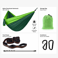 Hamac de parachute AeroMara pour l'extérieur, 300x200cm, avec sangles de suspension, portable, léger, en alginate, pour le camping, les voyages, le jardin, la plage