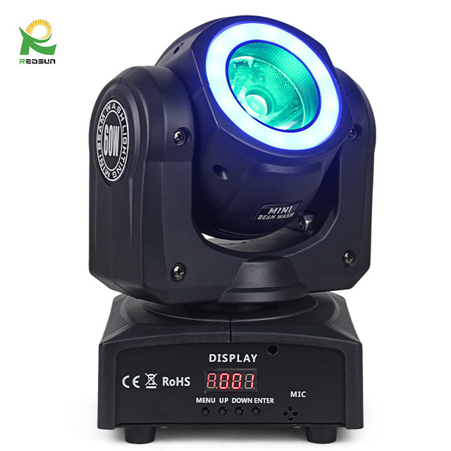 Redsun 60W Beam Mini Moving Head Strip Lighting Disco Party DJ Stage Wholesale Rgb Color 60W Beam Moving Light