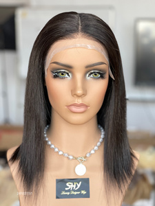 Peluca de Cabello Humano Virgen 100% con Encaje Transparente, Diseño 2026, para Mujeres, Grado Médico, PU, Color Natural, Cabello Liso, para Pérdida de Cabello - Product Image 1