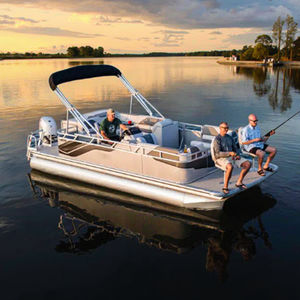 Kinocean Premium 15ft peschereccio con palangari in alluminio leggero pontone barca per spigole alimentate a Diesel lago e fiume - Product Image 1