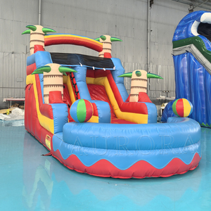 Toboggan gonflable en PVC personnalisé aire de jeux extérieure pour enfants toboggan et toboggan à sec bon marché Maison de rebond Jumper toboggan de piscine pour adultes - Product Image 2