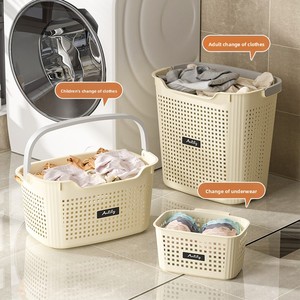 Cesto per Bucato Rettangolare Grande Capacità Multistrato con Manico in PP per <span class=keywords><strong>Bagno</strong></span>, <span class=keywords><strong>Lavanderia</strong></span>, Camera da Letto - Product Image 1