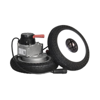 Kit de moteur à engrenages pour fauteuil roulant électrique 24V Pneu 10 ''avec anti-basculement Contrôleur de poignée de manette de moteur de roue 250W Boîtier de commande