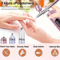 Kit aérographe portable pour ongles avec compresseur, machine à aérographe manuelle pour la peinture des ongles, la coloration des moules à gâteaux et le maquillage
