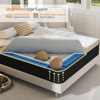 Matelas à ressorts ensachés en mousse à mémoire de forme pleine grandeur personnalisable, confort et soutien, emballé sous vide pour un transport facile, idéal pour l'école, l'hôtel