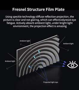 100 Inch 3D Alr Fresnel <span class=keywords><strong>Rollable</strong></span> Khung Màn Hình Máy Chiếu 4K Rạp Chiếu Phim Cho Rạp Hát Tại Nhà - Product Image 4